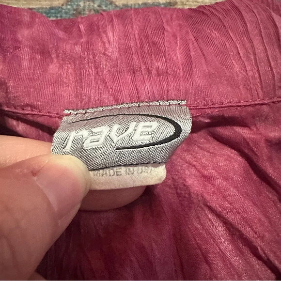 Y2k Rave Pink tie dye button up shirt size large made in the USA - Picture 5 of 12